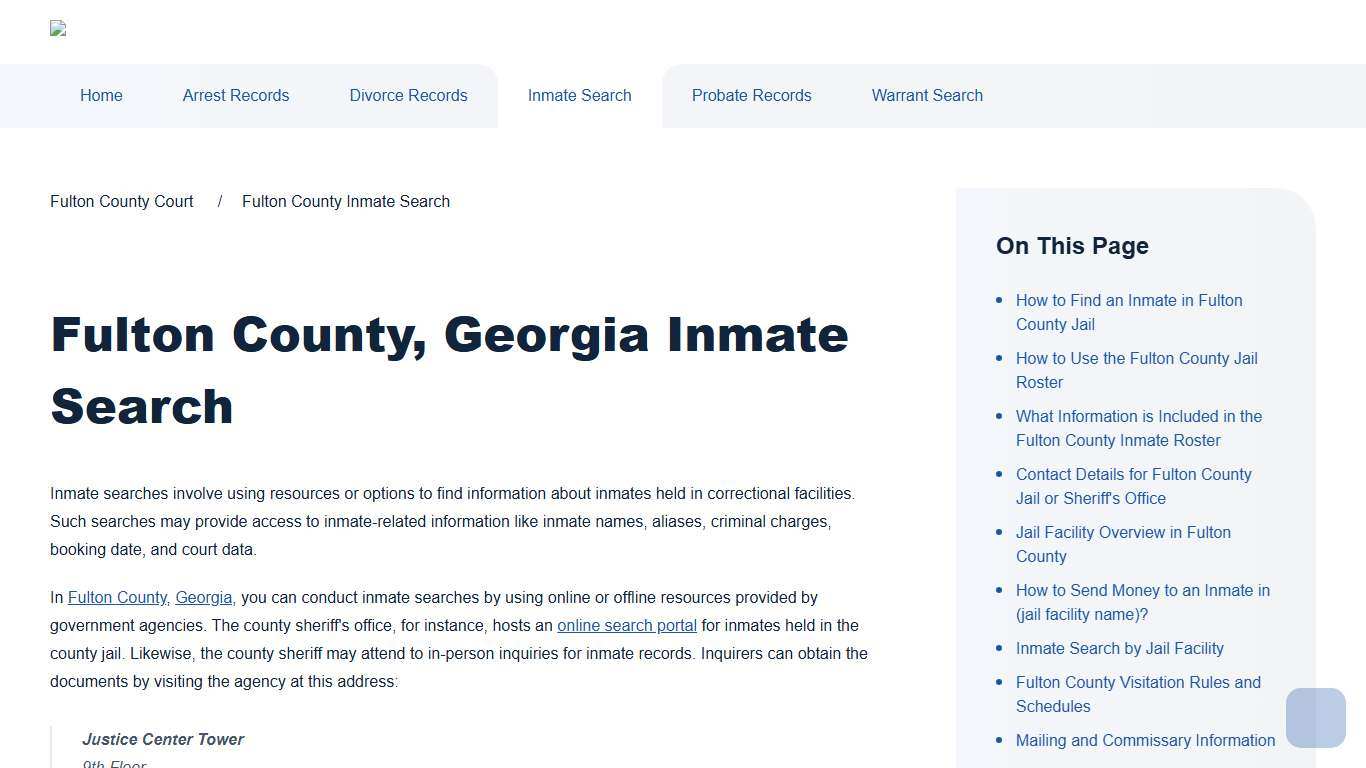 Fulton County Inmate Search | Fulton County Court
